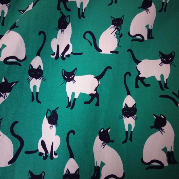 NWT Eva Rose vintage inspired rockabilly swing dress with halter cat print L - Picture 16 of 16